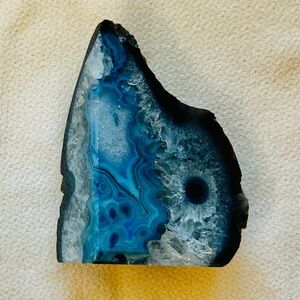 West Elm Agate Geode Book End in Blue